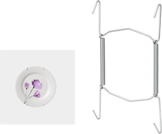 Portaplatos tomado-metaltex 9-18cm plateado
