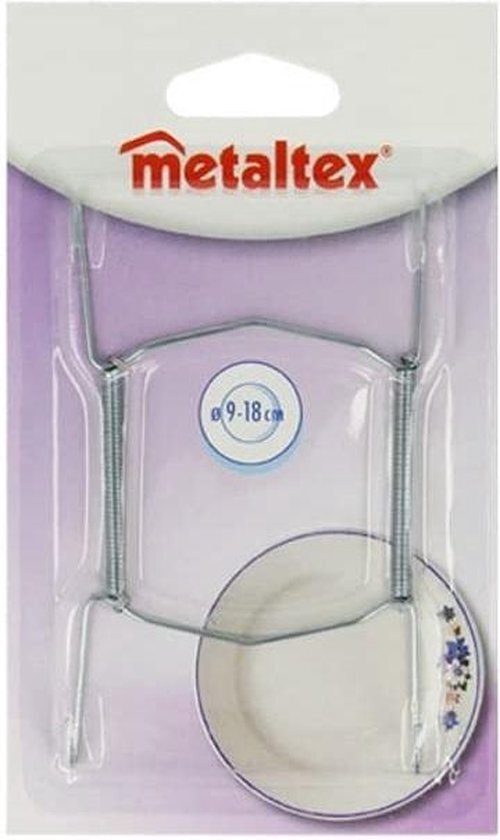 Portaplatos tomado-metaltex 9-18cm plateado