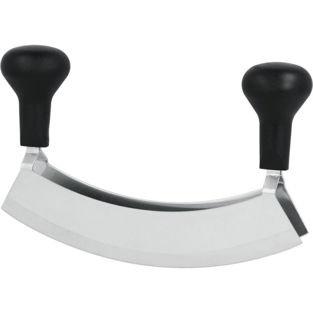 Metaltex hakkekniv med dobbeltklinger i rustfrit stål sort