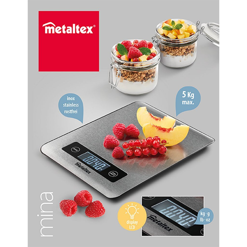 Metaltex kitchen helpers mina digital kitchen scale stainless steel