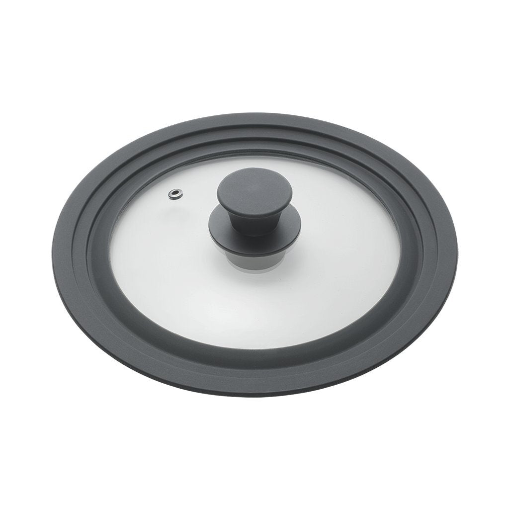Coperchio per padella Metaltex 20-24 cm vetro silicone nero