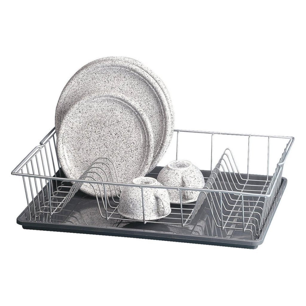 Metaltex colonia dish rack 48x30 cm silver gray