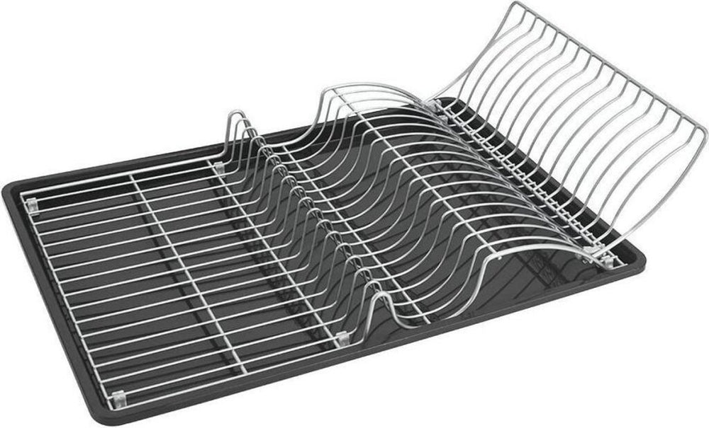Metaltex wingtex draining rack 51x31 cm anthracite silver 2-piece