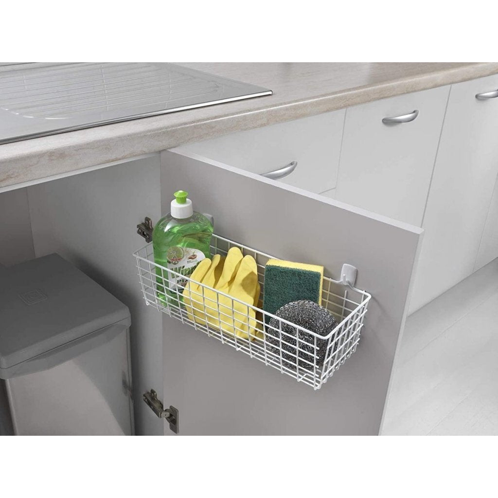 Metaltex pandino basket 33x12x9 cm white