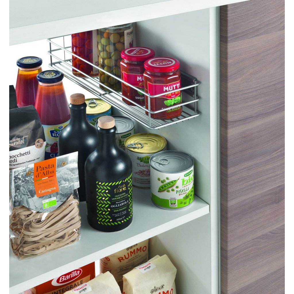 Metaltex smart kitchen sliding basket 12x42x7 cm silver