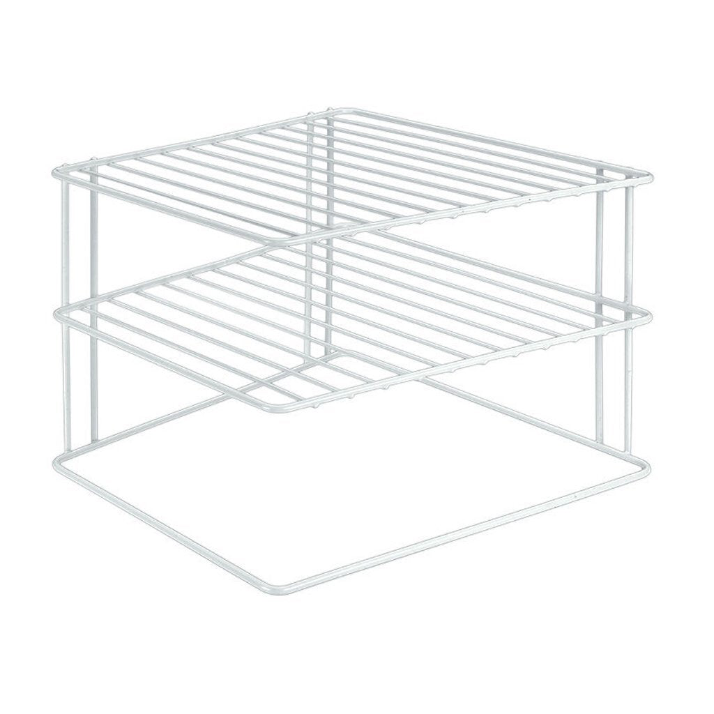 Metaltex silos space plate rack 2 floors 25x25x19 cm white
