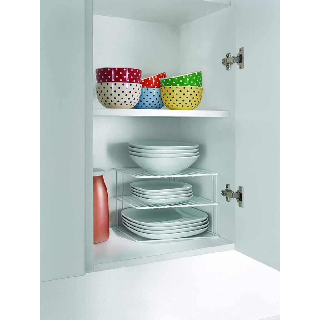 Metaltex silos space plate rack 2 floors 25x25x19 cm white