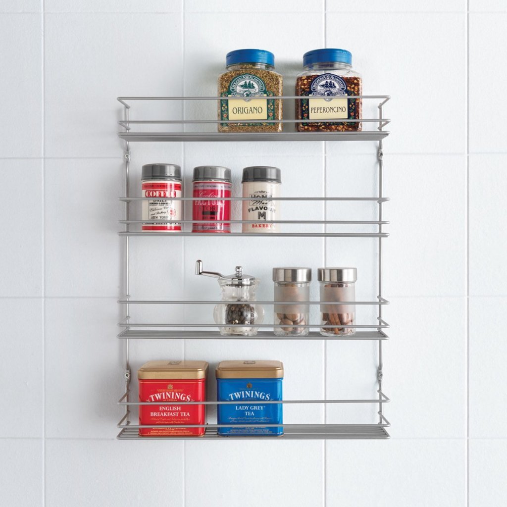 Metaltex Space Saver Smart Kitchen Pepito Herb Rack 4 Floors 36x8x45 cm sølv