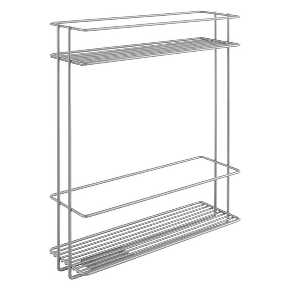 Metaltex space saver smart kitchen pull-out sink cabinet rack 11x38x34 cm silver