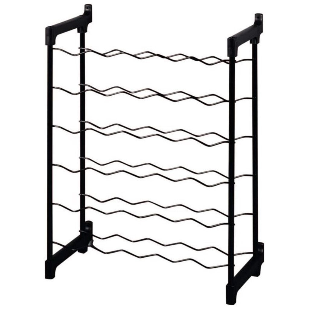 Tomado-metaltex chianti vinställ för 30 flaskor 68x50x26 cm svart