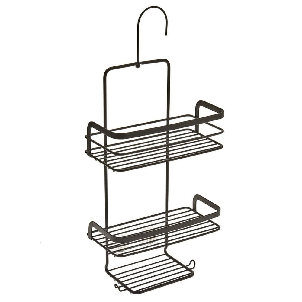 Metaltex Origin Line shower rack, 3 shelves, 23x12x38 cm, black