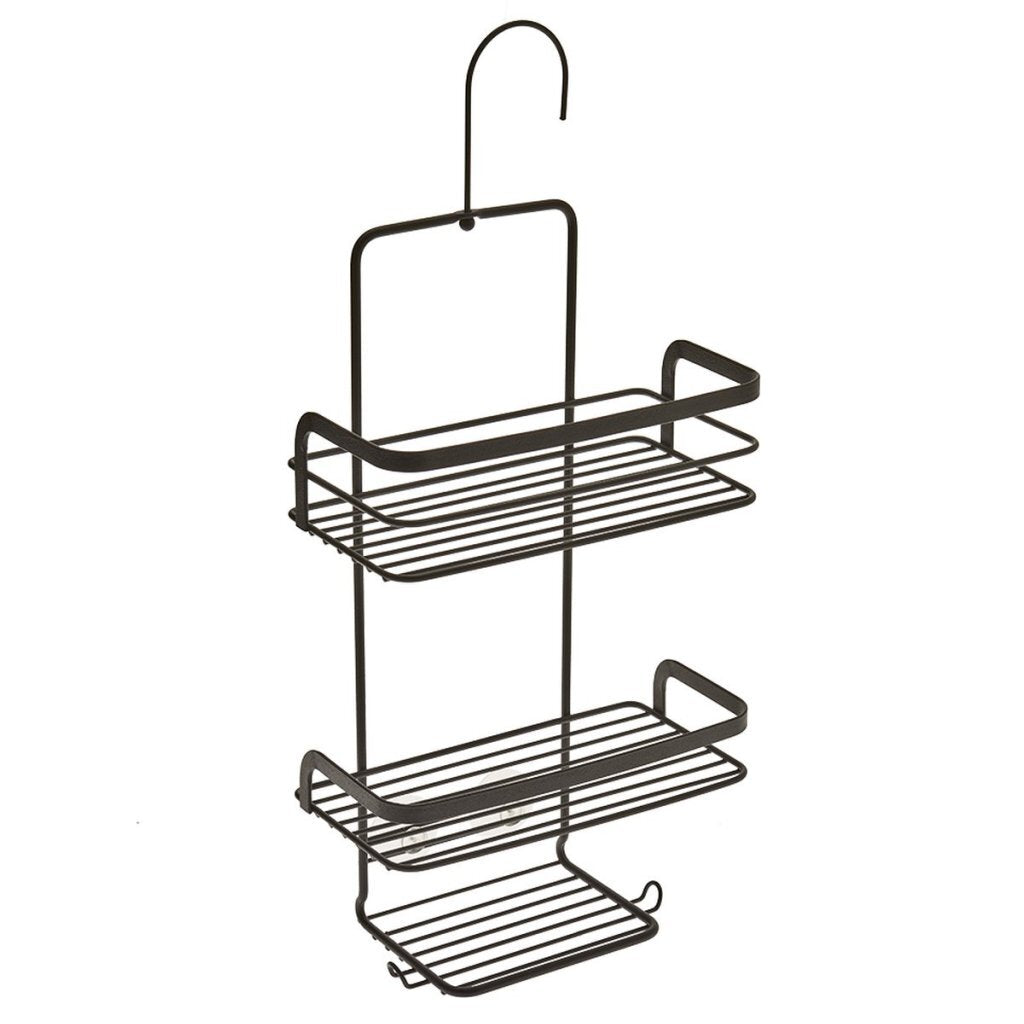 Metaltex Origin Line shower rack, 3 shelves, 23x12x38 cm, black