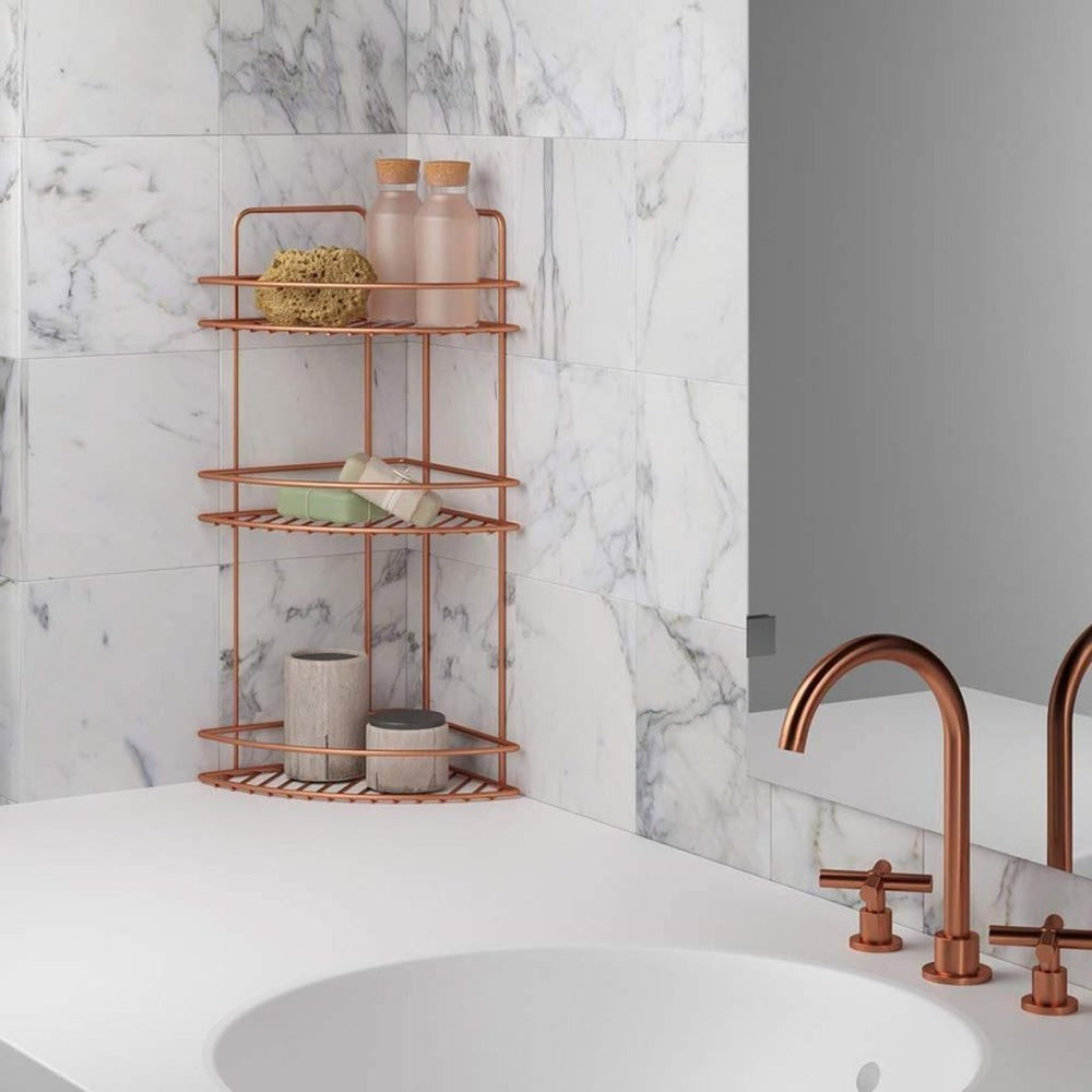 Metaltex shower rack 3 tiers 26x13x53 cm copper