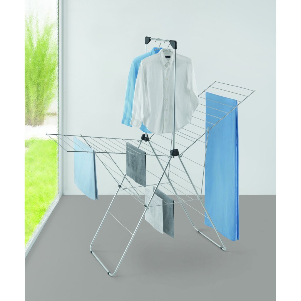 Metaltex monsoon drying rack 30 m drying length silver