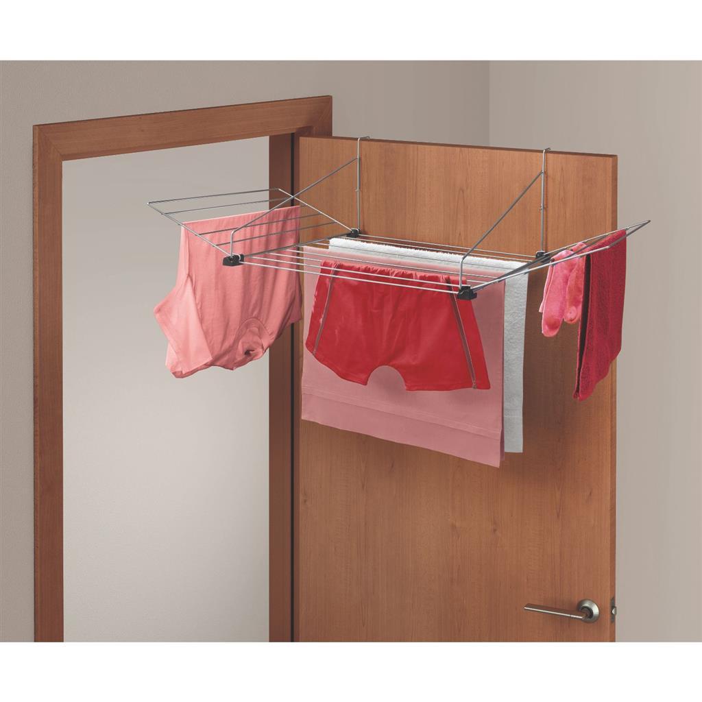 Metaltex tomado hanging drying rack tilburg 12m silver-gray