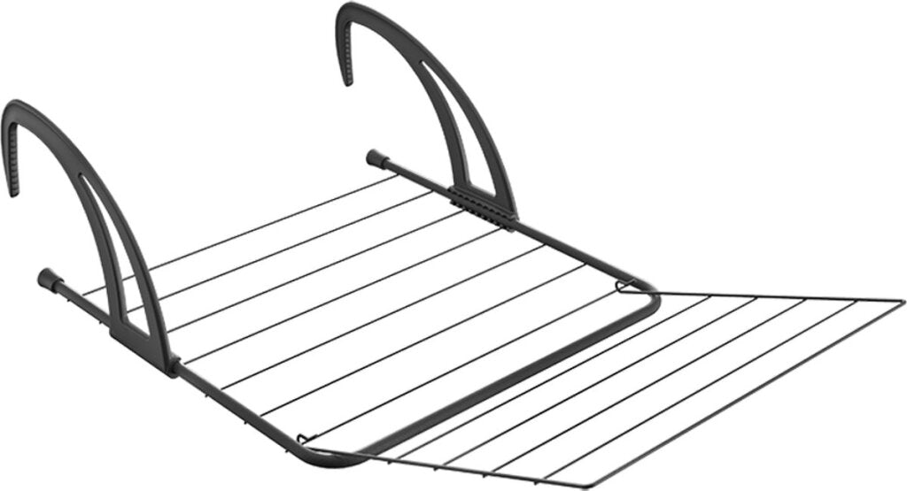 Tomado-Metaltex Tomado Seram Hänge-Trockengestell, 7 m, Trocknungslänge, verstellbare Arme, schwarz