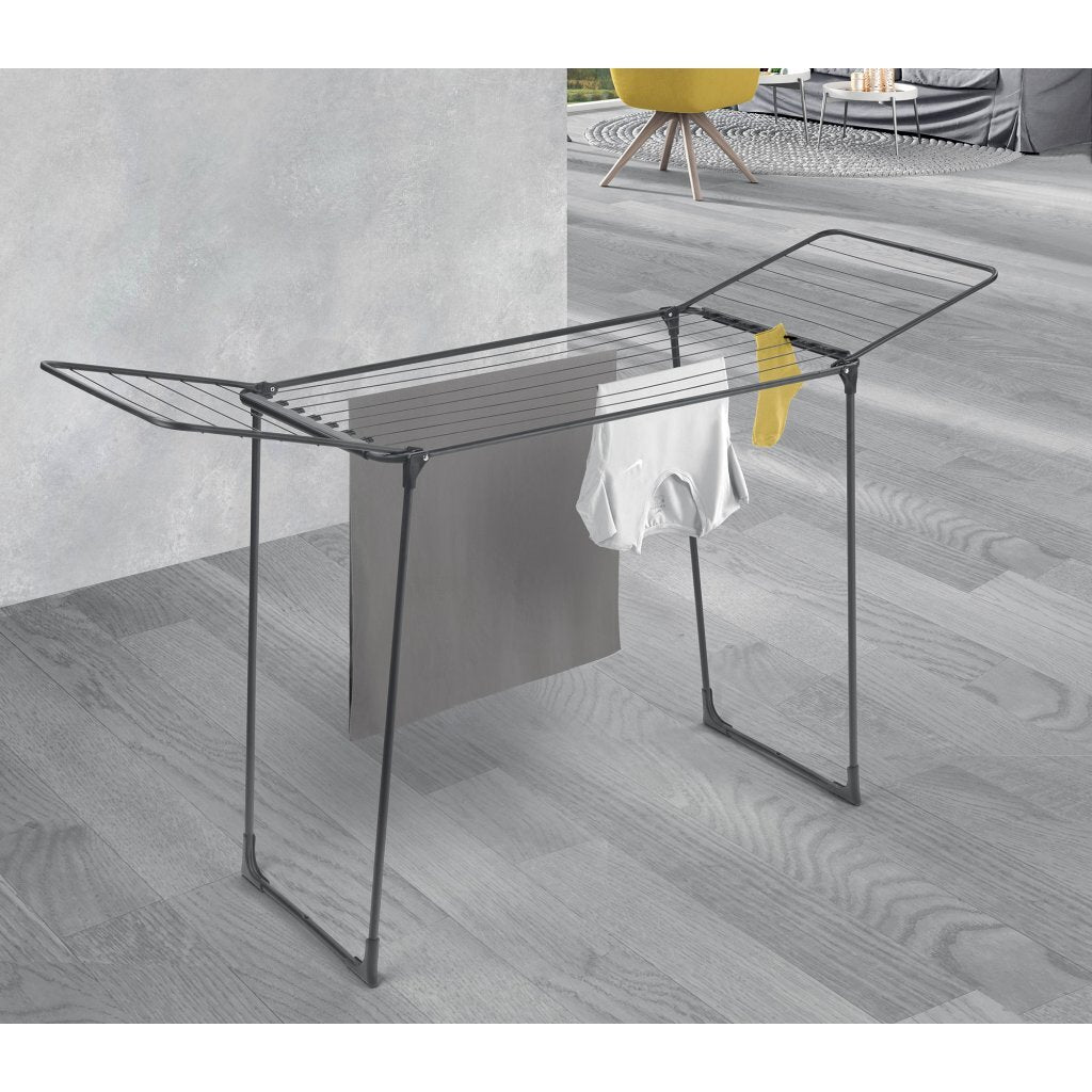 Metaltex hydra wing drying rack 18 m drying length black
