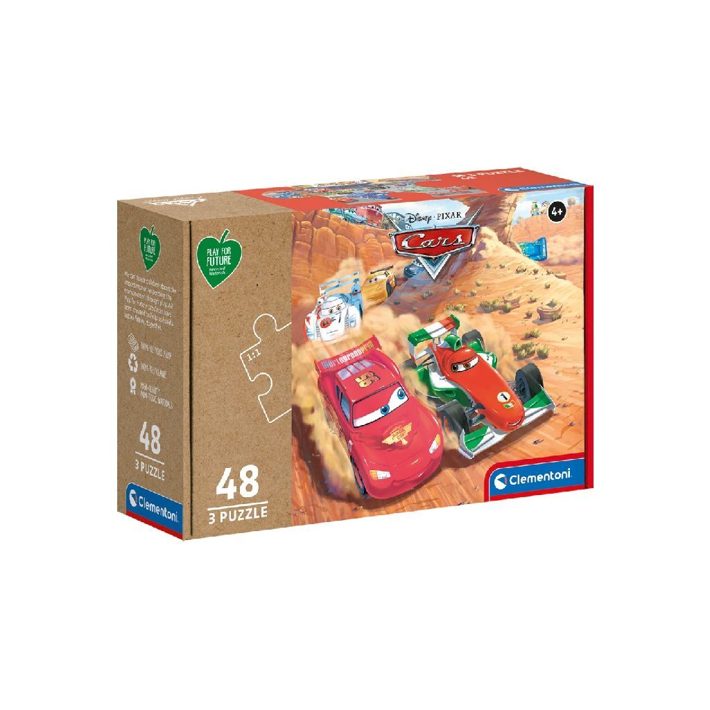 Clementoni Play for Future Puzzle - Cars, 3x48pcs.