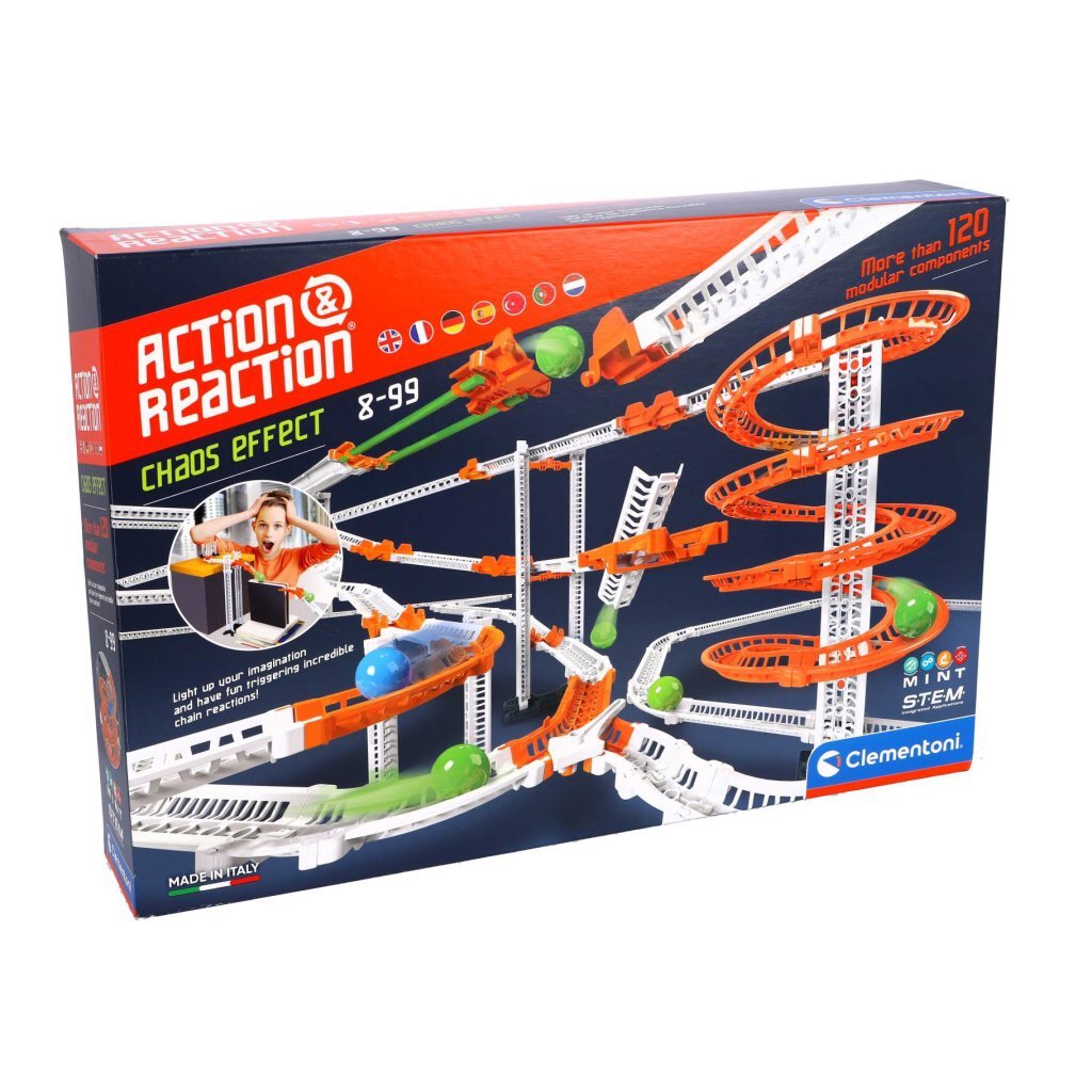 Clementoni action and reaction chaos effect marble track