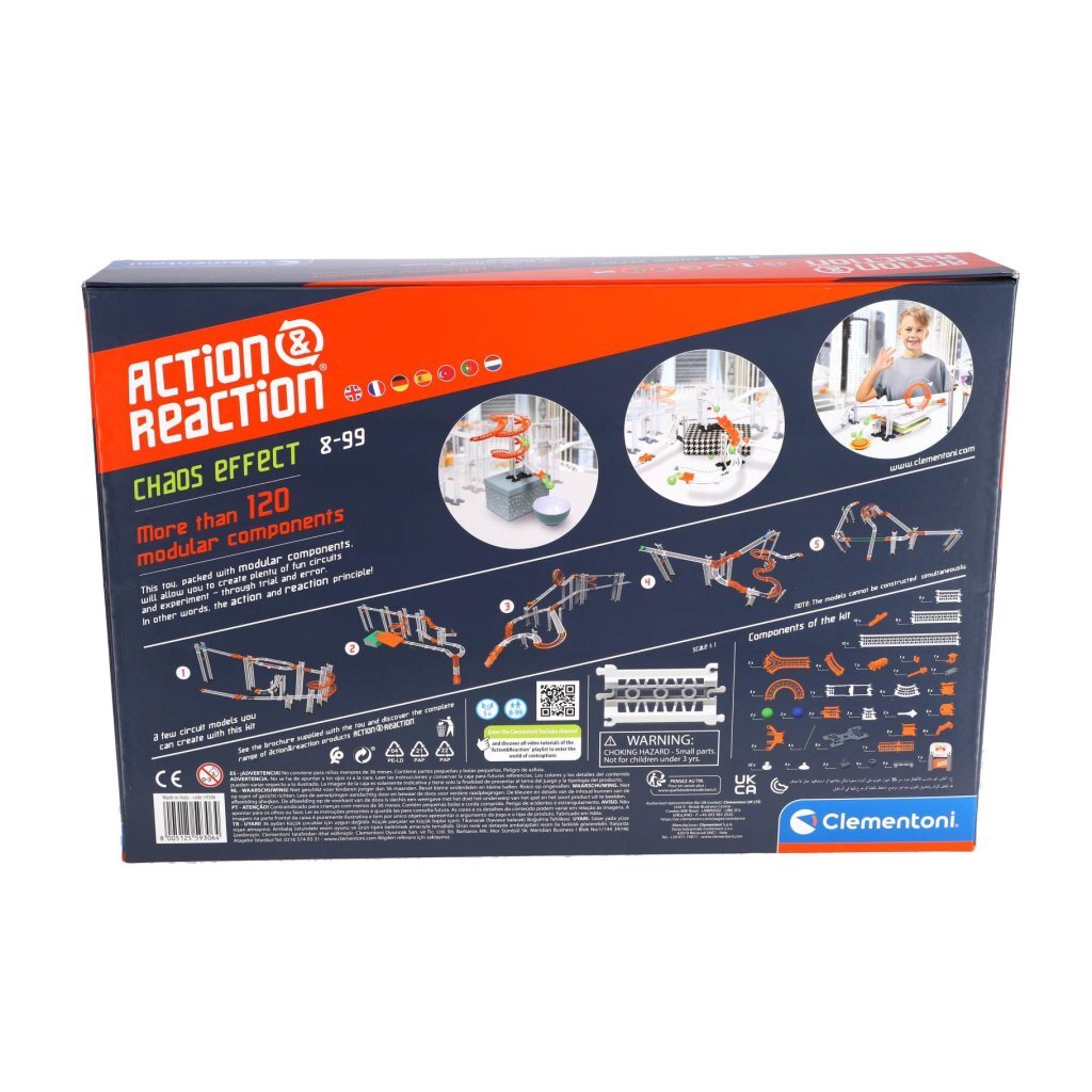 Clementoni action and reaction chaos effect marble track