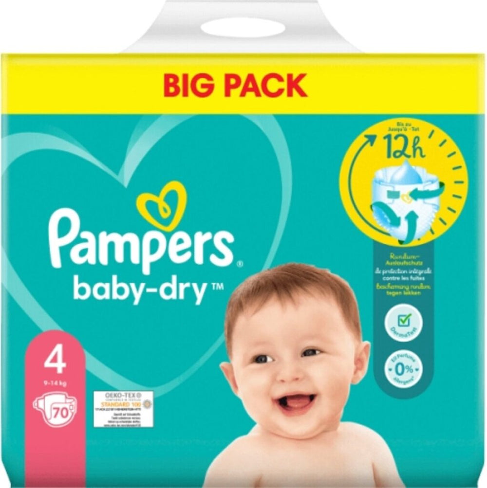 Pampers Pampers Baby Dry Taglia 4 9-14 KG 70 Pannolini