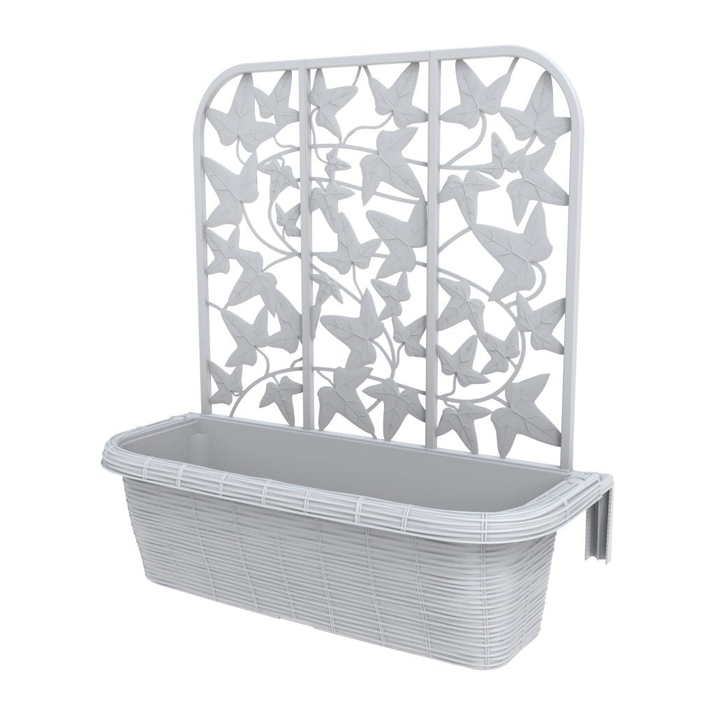 Bama Fioriera Bloem-Balkonbakken Privacy 60x22x64 cm 2 pezzi bianchi