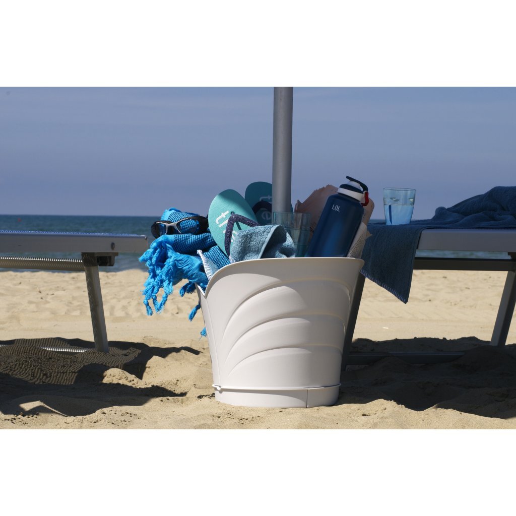 Bama tulipano bloempot 5l 34.5x19x30 cm 4 stuks wit