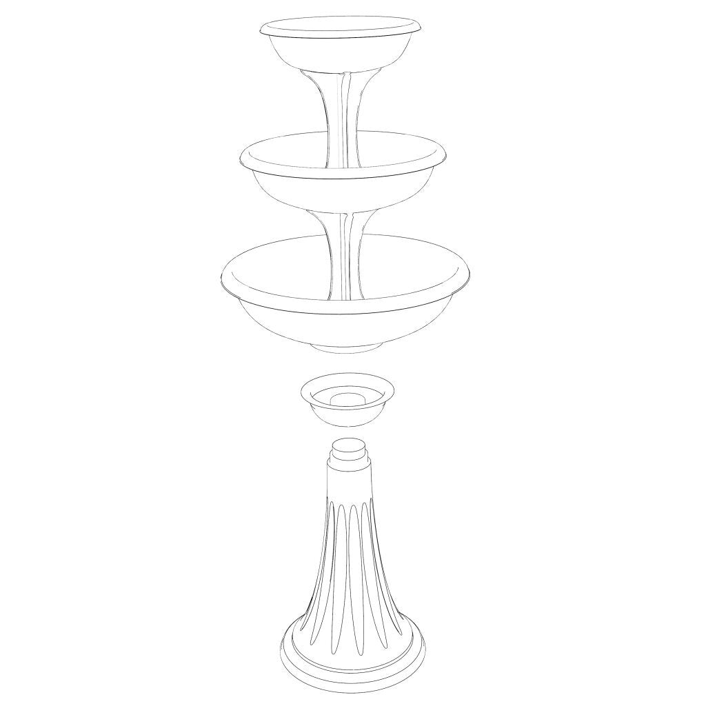 Bama trevy fioriera planter 50x114 cm taupe