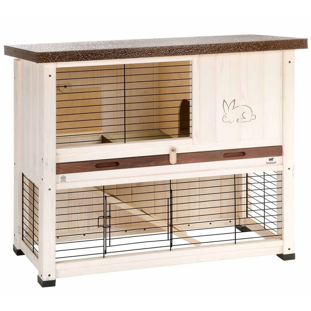 Ferplast Rabbit Hutch Ranch 100 Basic 92x47x81 cm бяло 57090000