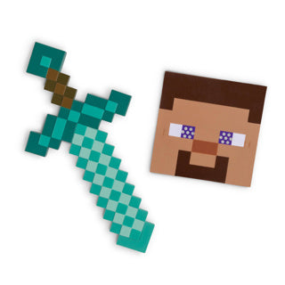 Minecraft sword and mask set complete