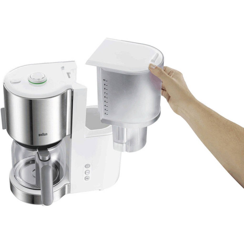 Braun kf5120wh cafetière acier inoxydable blanc