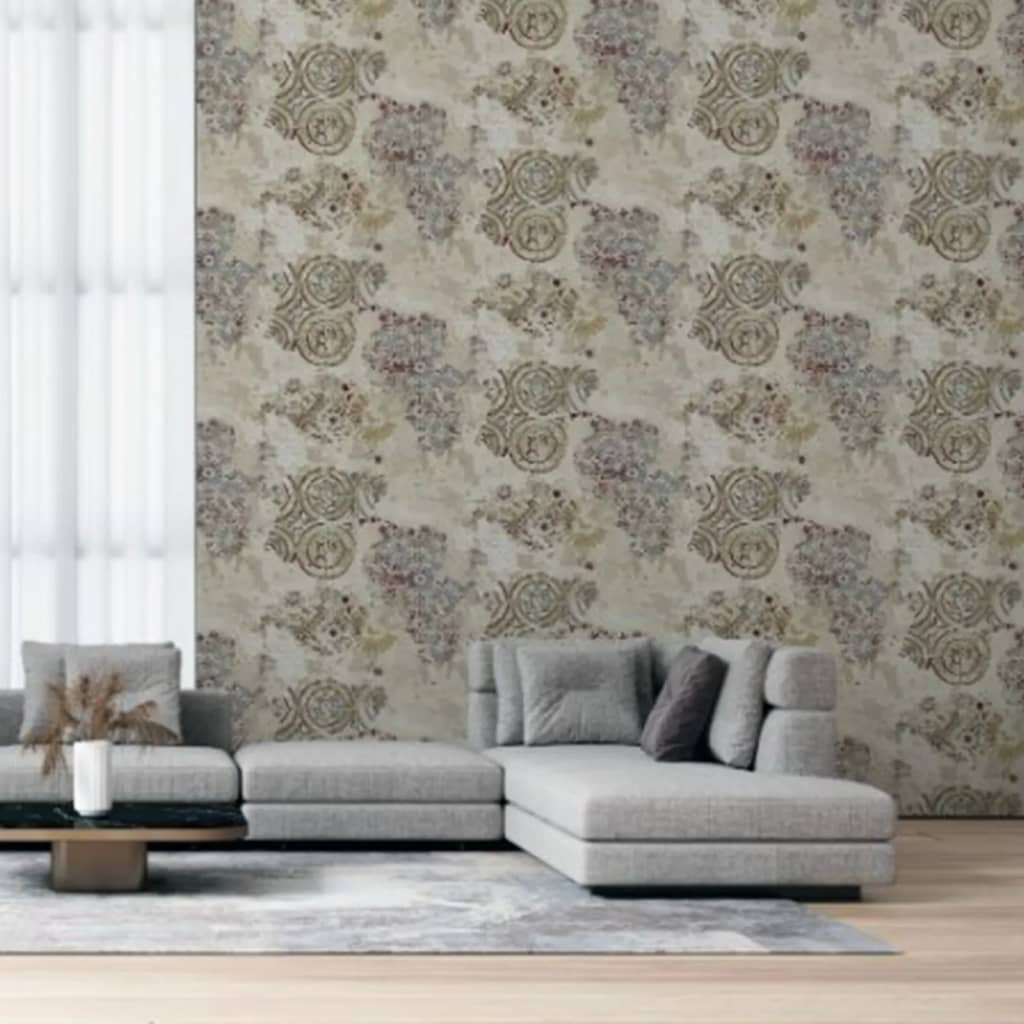 North Wall North Wall Wallpaper Zero Ethnic Circles sand-colored