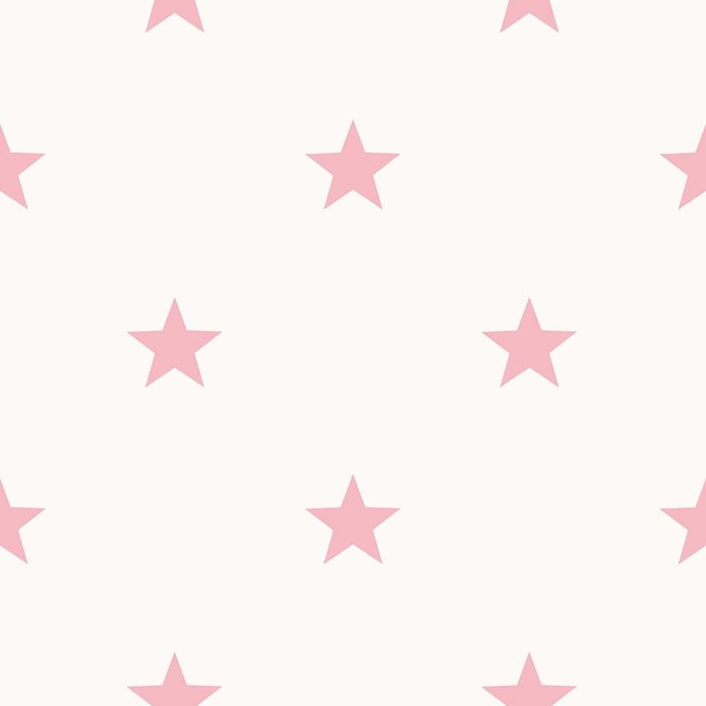 Normwand onordwand Wallpaper Frënn Kaffi kleng rosa a Wäiss