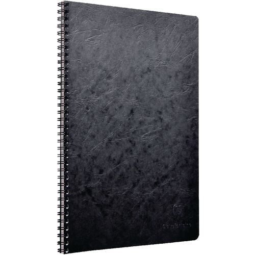 Spiraalschrift clairefontaine geruit 5x5 zwart