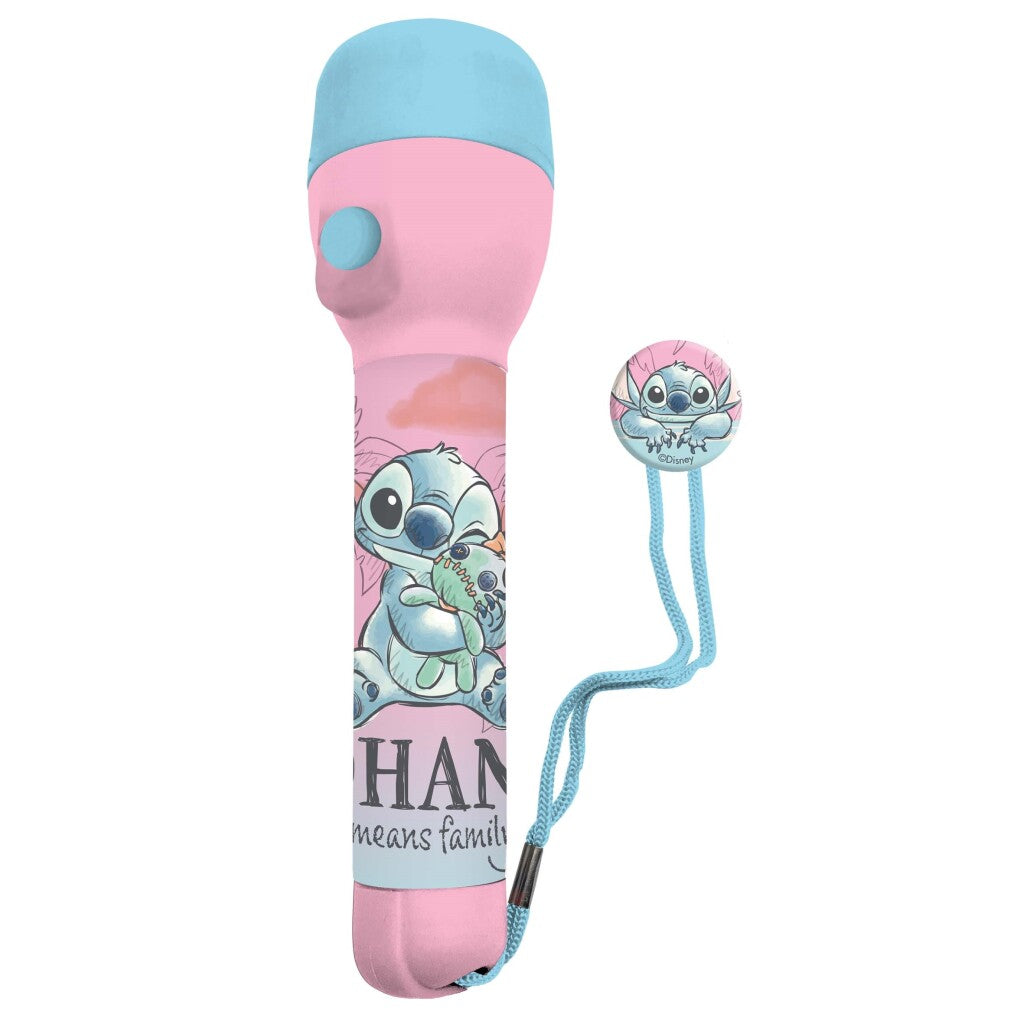 Disney stitch flashlight 16 cm blue pink