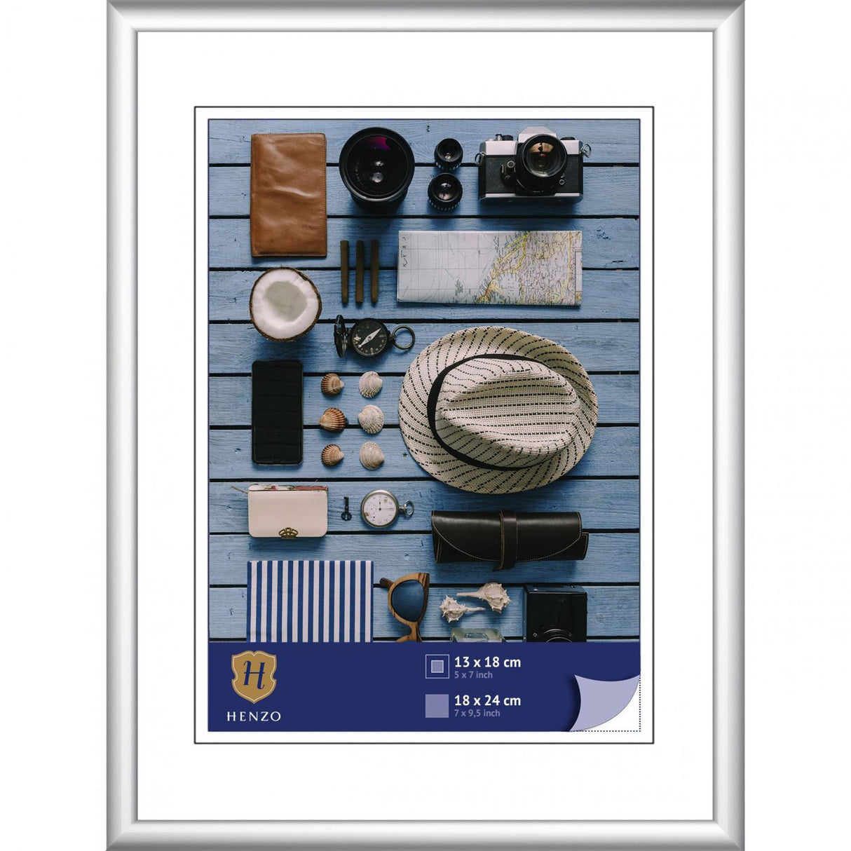 Henzo fotolijst napoli 18x24cm zilver
