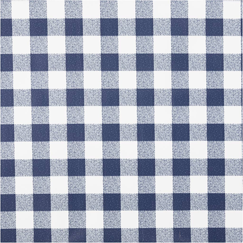 Washcloth, checked, w: 140 cm, blue, white, 20 m 1 roll