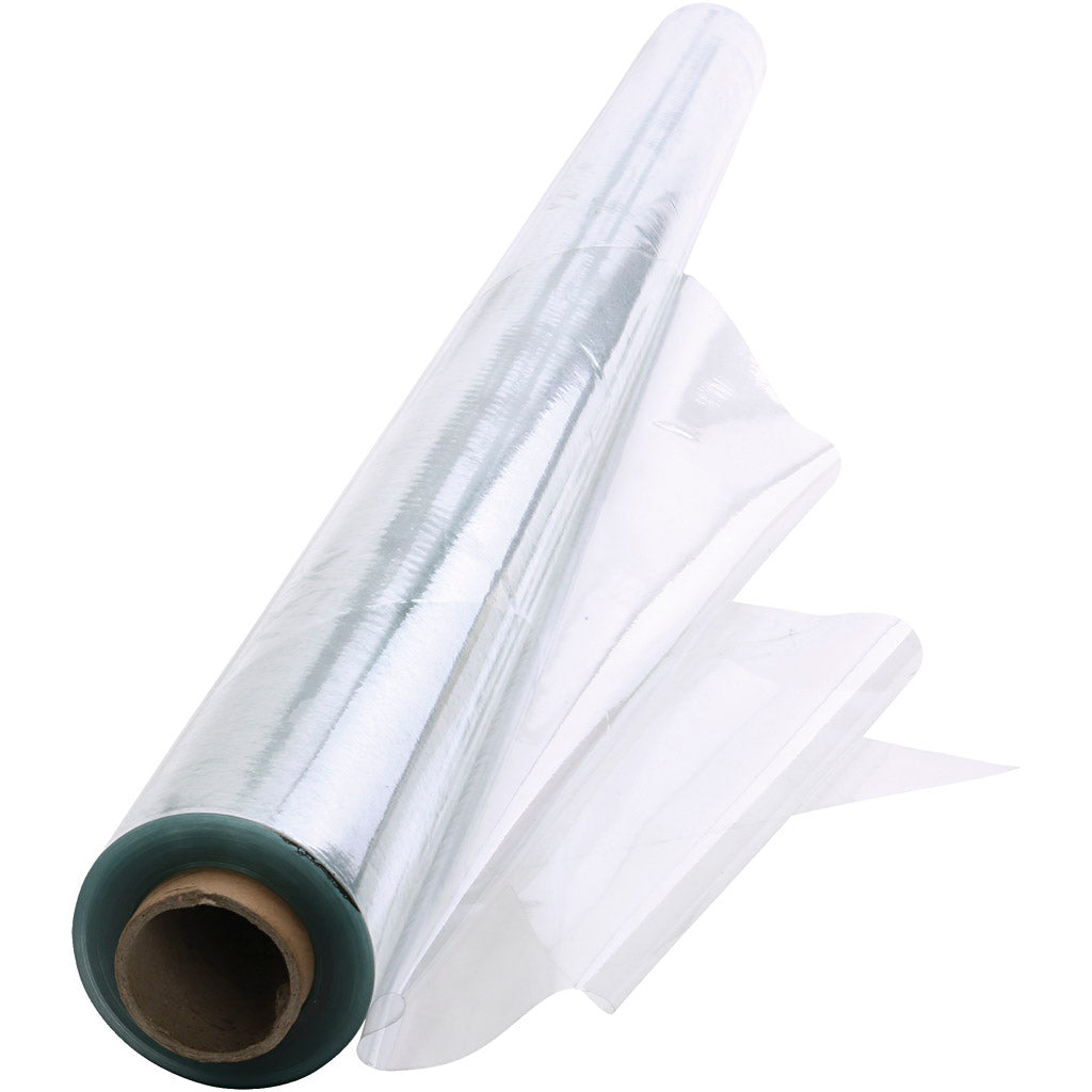 Oilcloth, w: 140 cm, thickness 0.14 mm, 185 g, clear, 30 m 1 roll