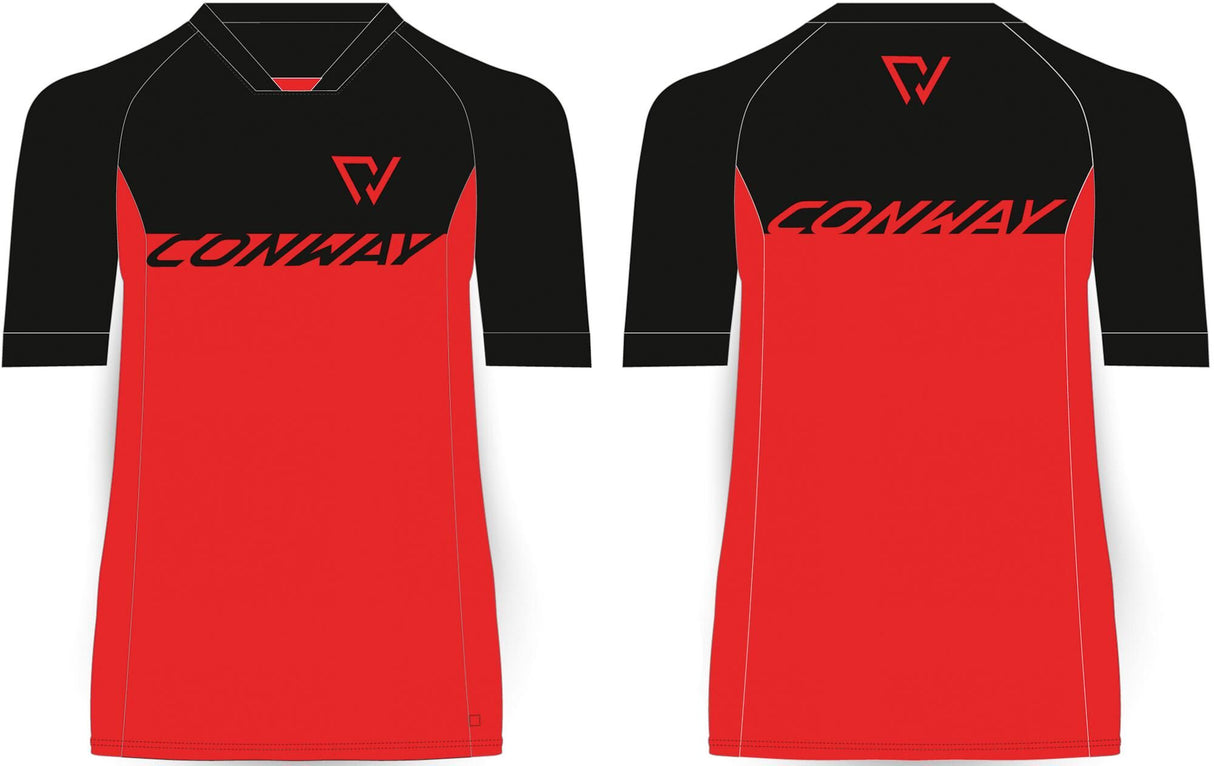 Conway short sleeve shirt trail jersey ss trail jersey ss size l black red
