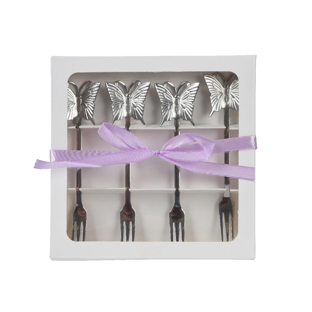 Decoris pastry fork set 4-piece stainless steel