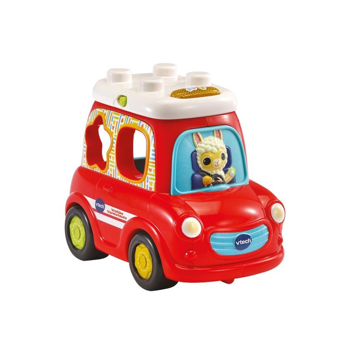 Vtech Vrolijke Vormenauto 25 cm rood 5-delig