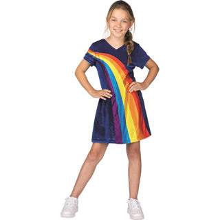 K3 robe robe arc-en-ciel bleu, 9-11 ans
