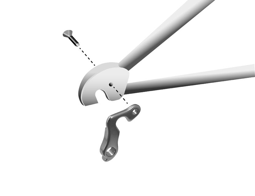 Union derailleur hanger GH-026 with screw M5x0.8