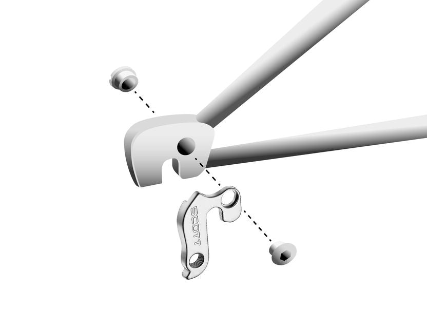 Union derailleur hanger GH-120 with screw set M8x0.75