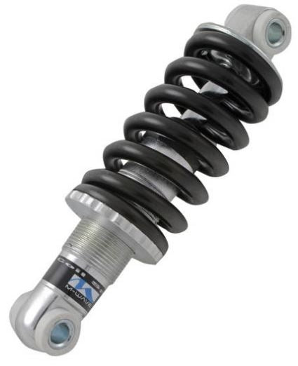 M -onda achterdemper 150 mm de alumínio - prata preta