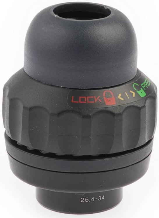 Lagerhuvud med integrerat styrlås 1 tum svart