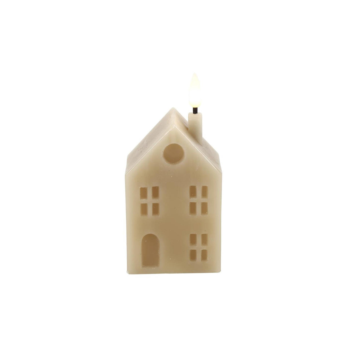 Countryfield led kaars huis s beige 5x6x14cm