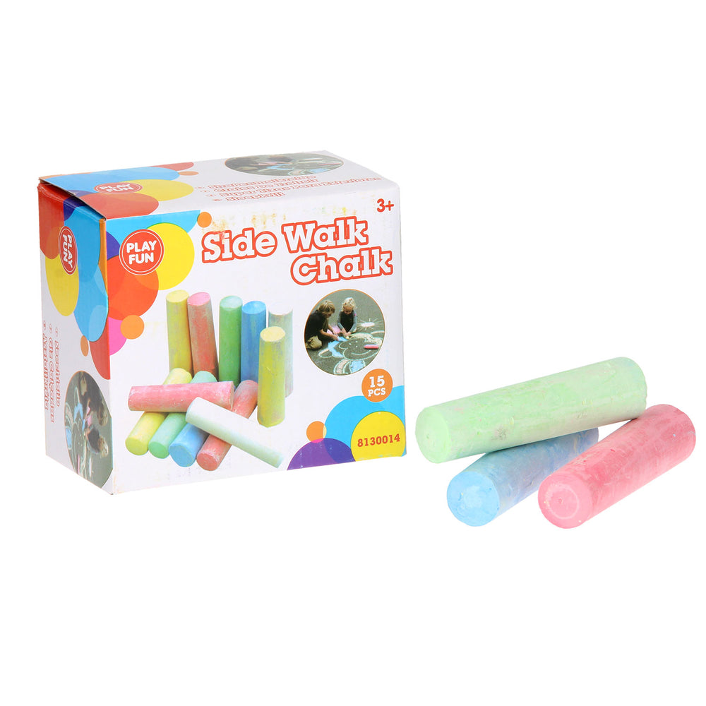 Playfun Sidewalk Chalk, 15 pcs.