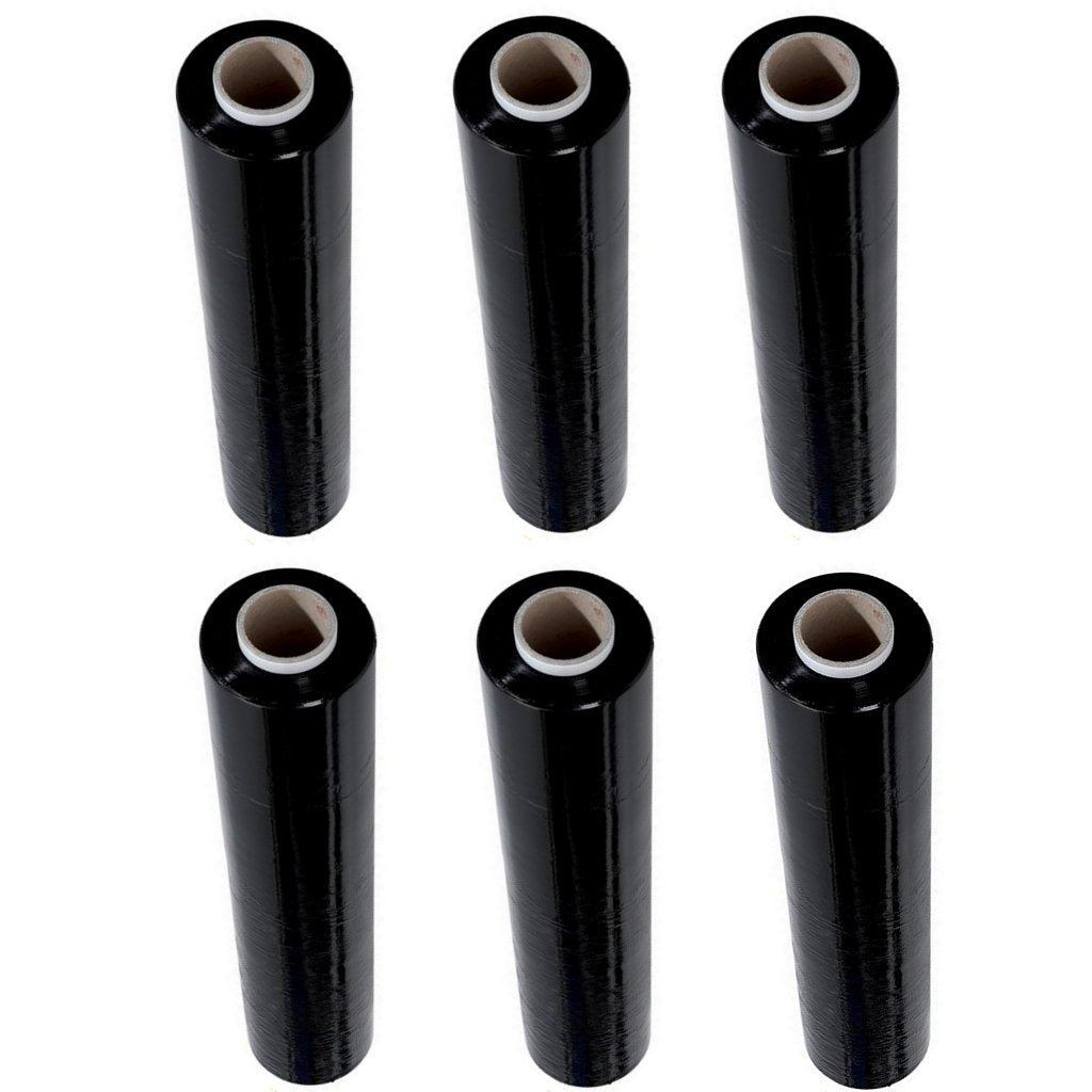 Basic hand wrapping film 50cm x 300m 20mu black 6 rolls