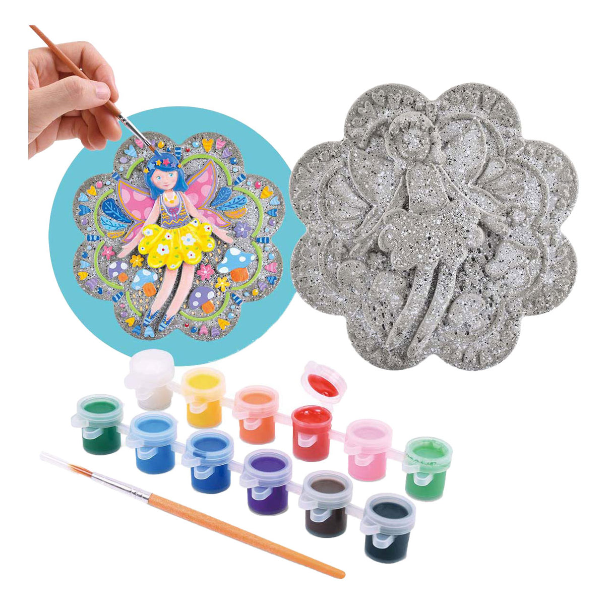 Gioca a dipingere la tua tariffa forestale sul set di vernici in pietra, 14dlg.